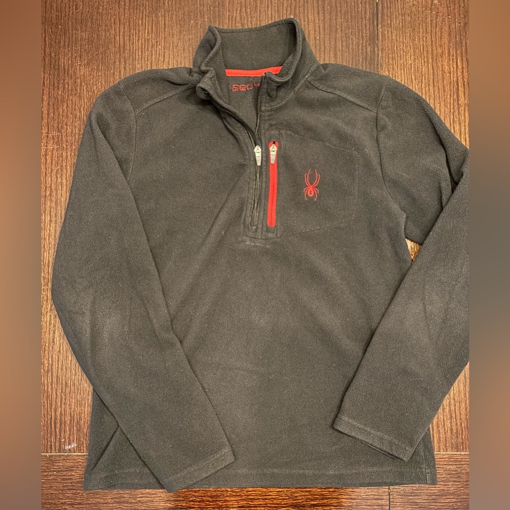 SPYDER Men’s fleece! Black Medium with chest pocket